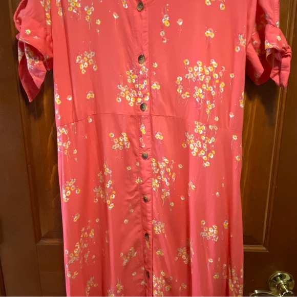 Peyton & Parker Women’s Short Sleeve Floral Button Down Maxi Dress Size XL - Picture 4 of 10